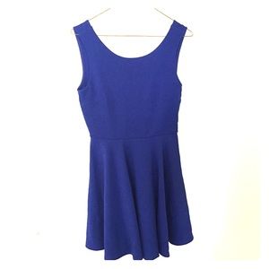 Women’s casual royal blue scoop back dress, Size S